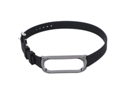 Cinturão De Silicone Macio Com Fivela De Metal Para Xiaomi Mi Band 6/5 Nfc Pulseira Inteligente Preto