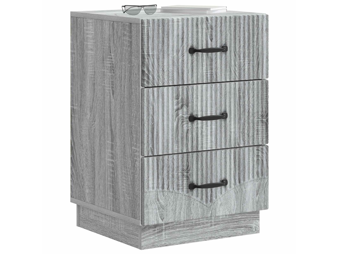 Maison Exclusive - Armario De Noche Con Cajón Gris Sonoma 43 X 41 X 63,5 Cm