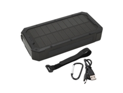 Cargador solar 2026, batería externa portátil de 36800 mAh con 36 LED para escalada - Negro