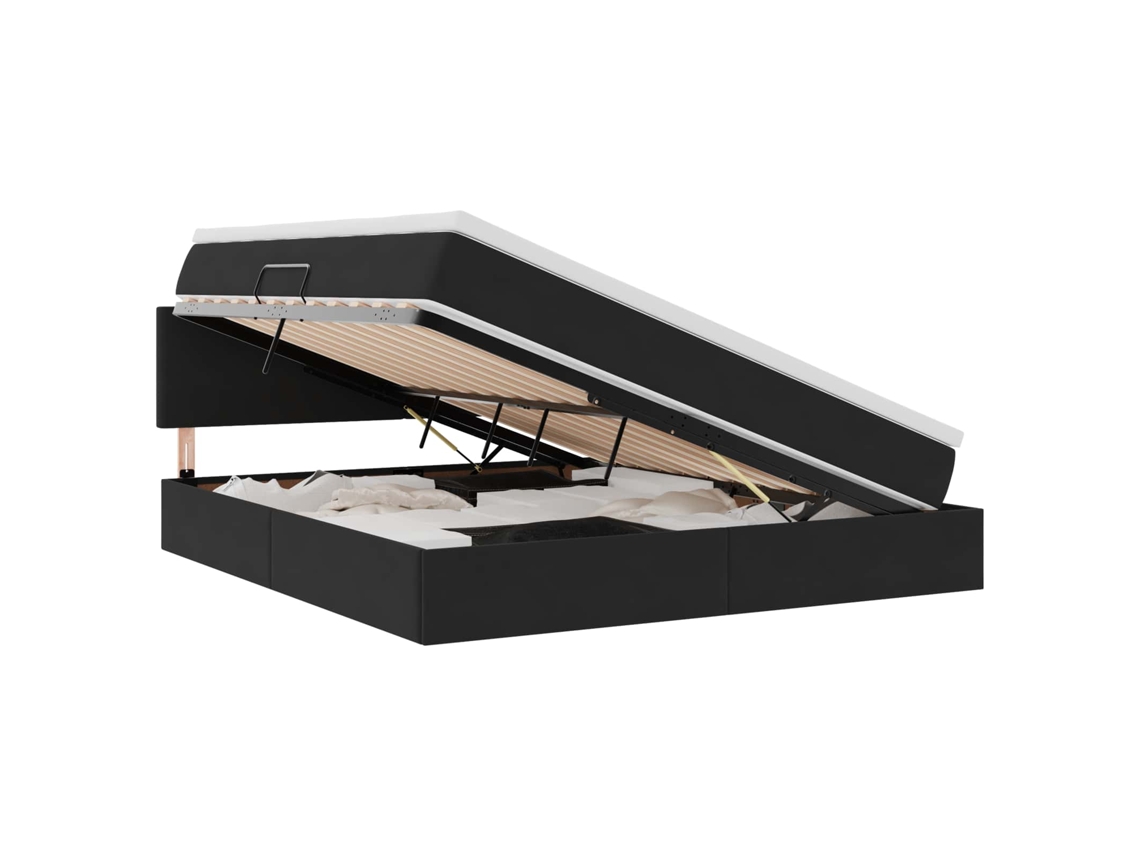 Maison Exclusive - Cama Con Almacenamiento Negro 160 X 200 Cm Terciopelo
