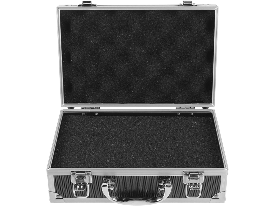 Caja De Herramientas Vacía De Aleación De Aluminio Negro, Resistente A La Deformación, Fácil De Transportar.