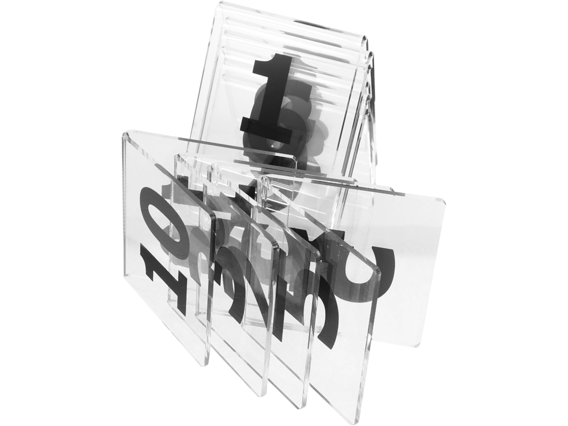 Juego De Números De Mesa Triangulares De Acrílico De Doble Cara, Transparentes Y Reutilizables.