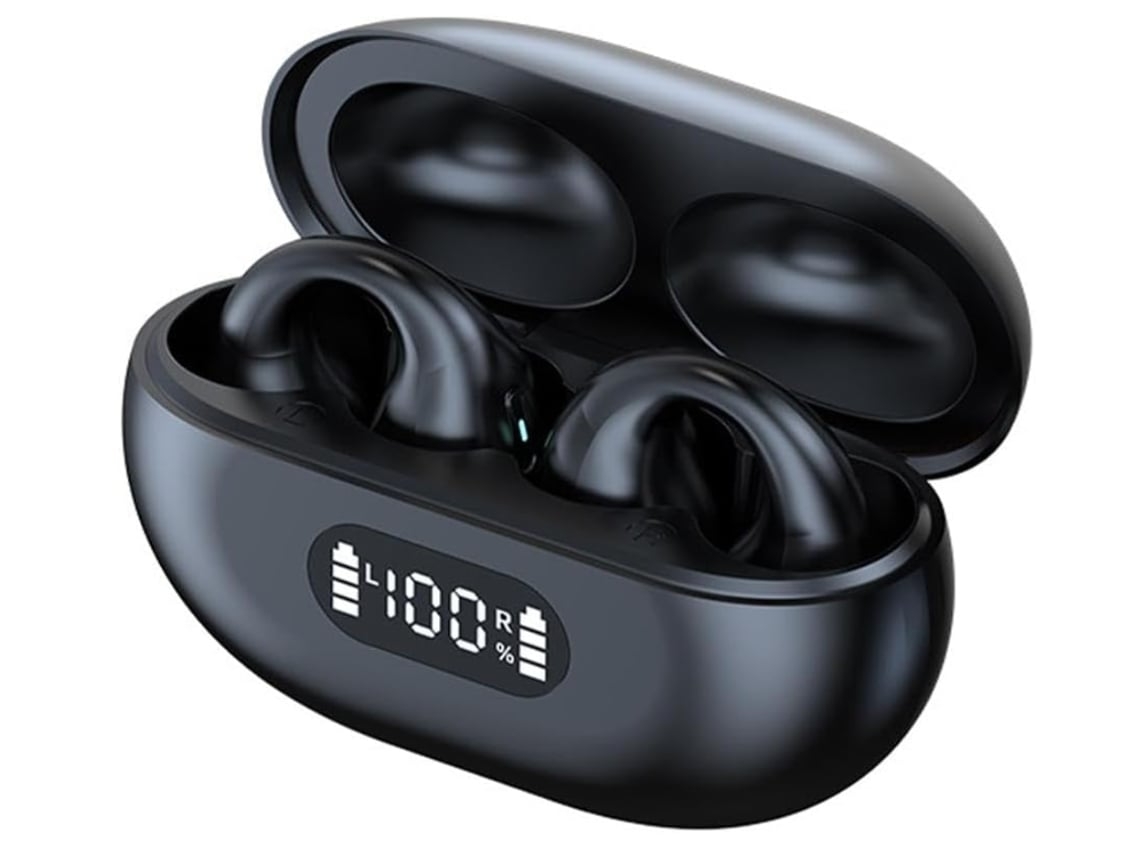 Auriculares deportivos Bluetooth con tecnología de conducción ósea, ligeros y resistentes al sudor, negro YEMAESRE