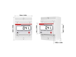 Medidor de energía trifásico 2026as, 4 pantallas LCD Hilos multifuncionales bidireccionales, 10-100 A, 230 V/400 V, para montaje en riel DIN.