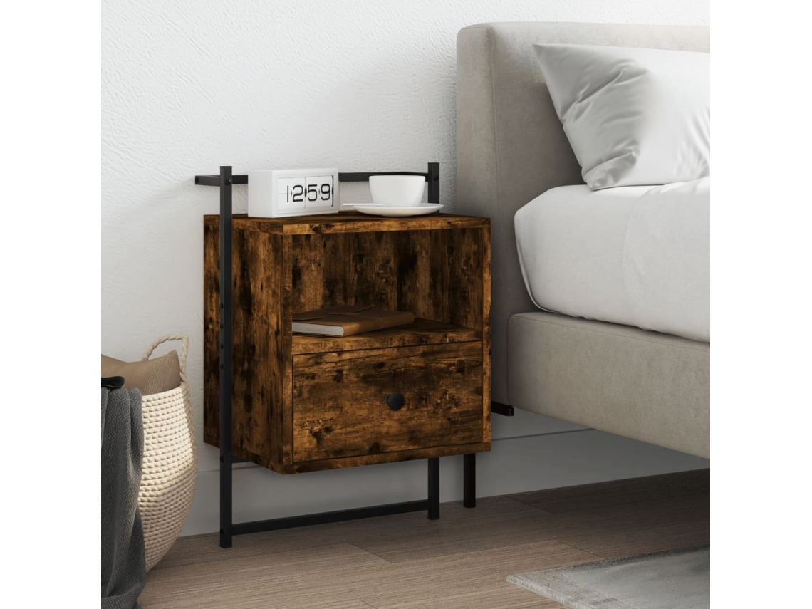 Cabecero Pared Ahumado Madera de Roble Marrón (40x30x61cm)
