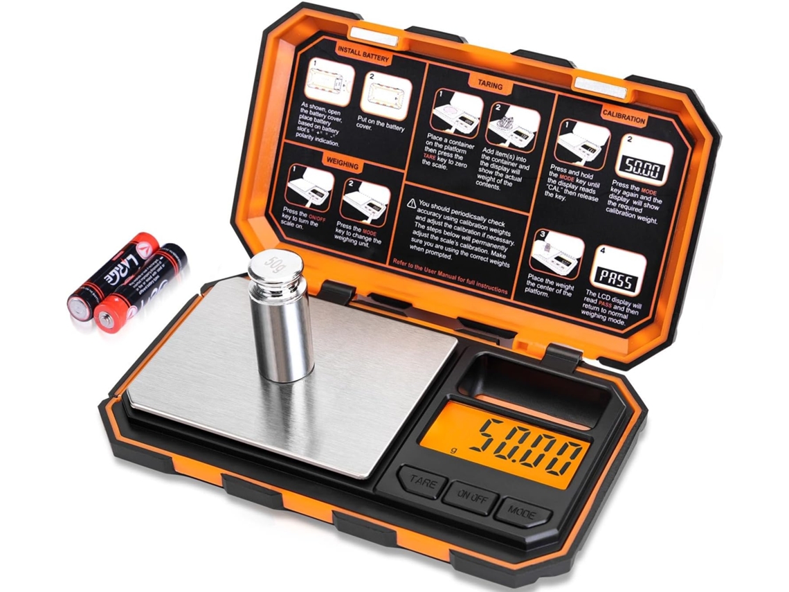 Balança Digital de Bolso 200G X 0 01G com Display Lcd 