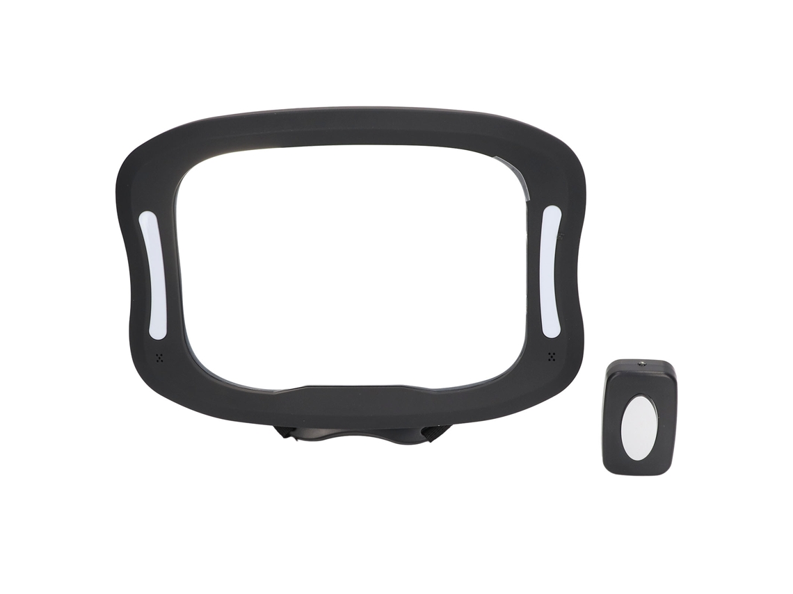 Espejo Retrovisor Infantil Antichoque Con Rotación De 360° Y Amplio Campo De Visión Con Luz Led.