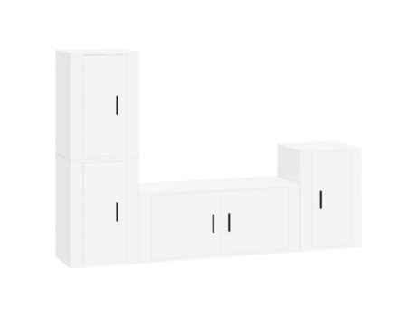 Conjunto 4 de muebles para TV VIDAXL madera contrachapada blanco