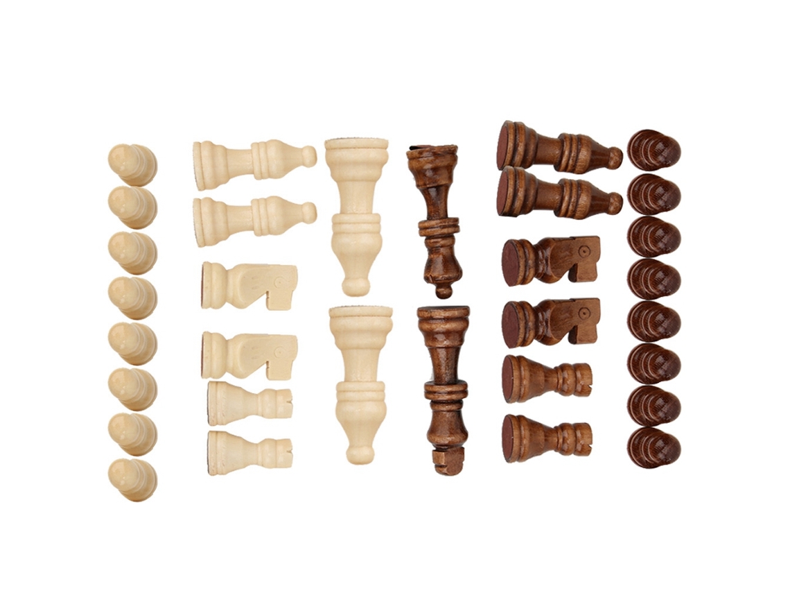 Piezas de ajedrez tradicionales de madera, juego completo de 32 figuras talladas a mano con diseño Staunton para un juego y reproducción con calidad de torneo.