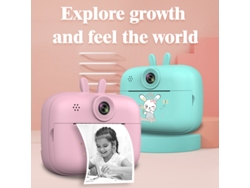 Cámara De Fotos Instantánea Para Niños, Cámara De Impresión Térmica Azul Hd-S1 + 32G CHRUI