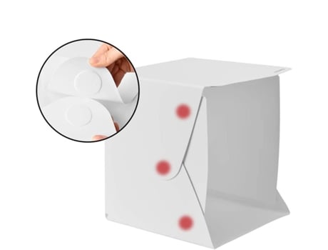 Producto Fotografía Caja Caja 30X30 con Foto Iluminación y 4 Fondos