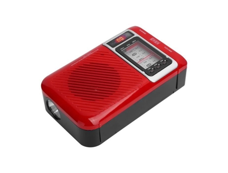 Radio HURRISE Am Radio Multifuncional con Luz Led Soporte para Altavoz Usb Tarjeta de Memoria Fm Am Video Cassette Enchufe EU