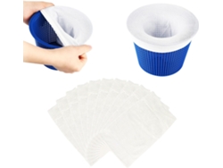 JILLIOPER 10 Piezas Calcetines para Red de Piscina Blancos, Tejido Elástico Duradero en Nylon para Filtro de Piscina, Calcetines en Malla para Limpieza de Pisci