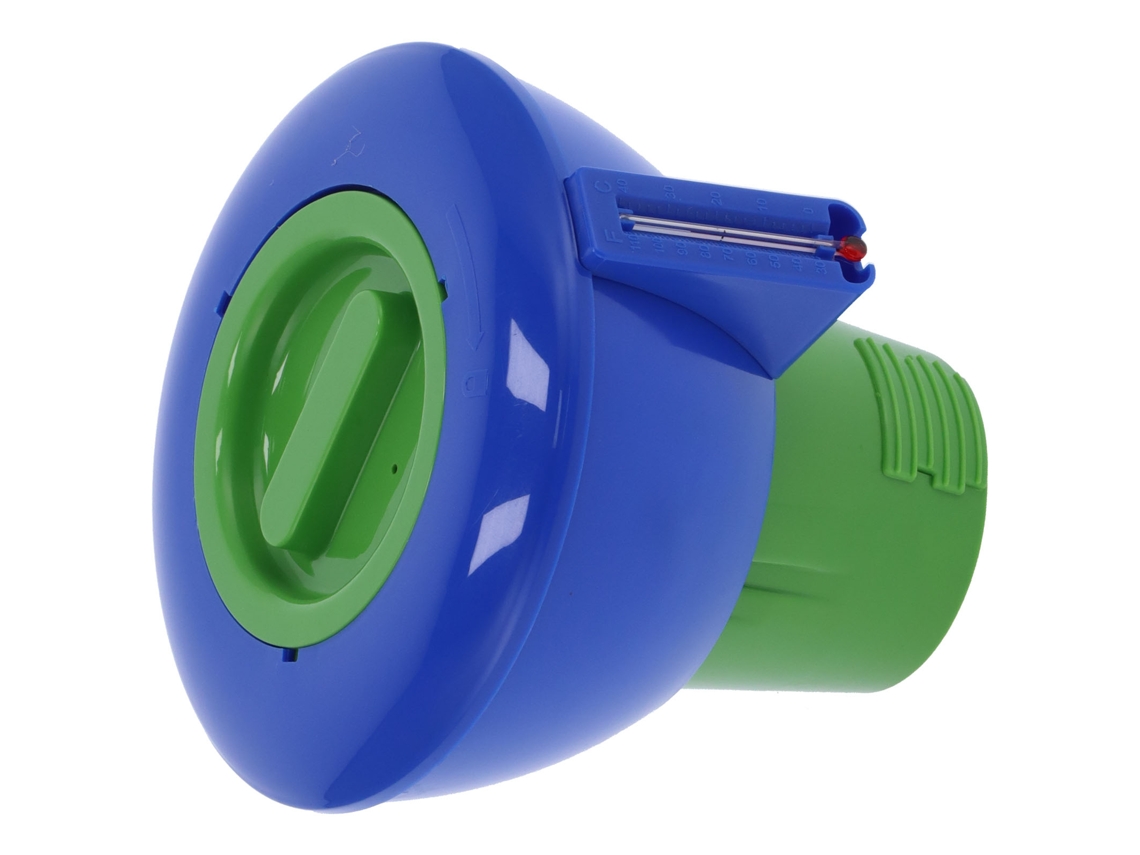 Dispensador de productos químicos para piscinas con termómetro