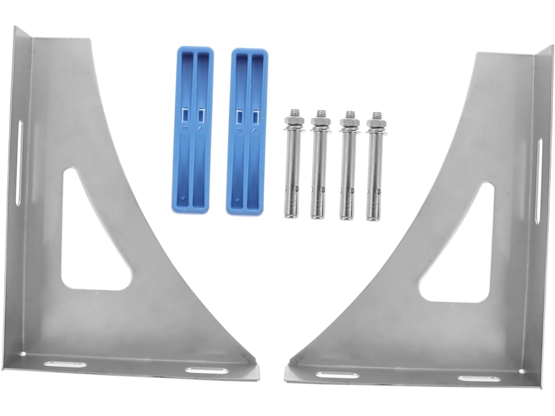 1 Par De Soportes De Pared Para Calentador De Agua Eléctrico Con Borde Hueco De Acero Inoxidable