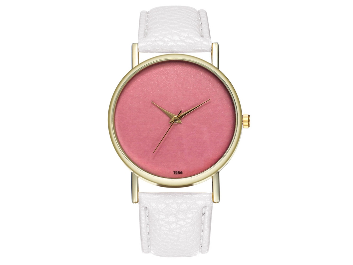 Reloj De Pulsera Analógico De Aleación Para Hombre Con Esfera Redonda Y Movimiento De Cuarzo Blanco.