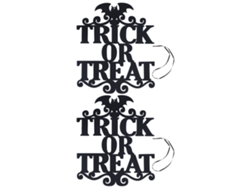 Juego De 2 Letreros De Pared De Halloween "truco O Trato" Para Puerta, Letrero Colgante, Aplicación De Decoración Festiva, 37x32cm