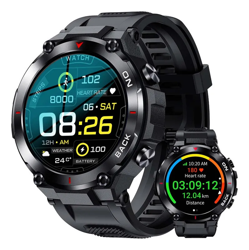 Reloj inteligente Vayotoy K37 para hombre con GPS, oximetría deportiva y llamadas