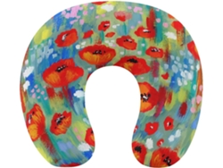 Almohada Amapolas Coloridas Sobre Espuma Viscoelástica Viscoelástica Fácil Relajación Cómodos