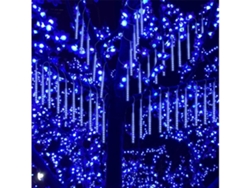 Lámpara LED impermeable con forma de meteorito, apta para duchas exteriores, 30 cm, 8 bombillas, 192 bombillas LED, apta para árboles de Navidad.