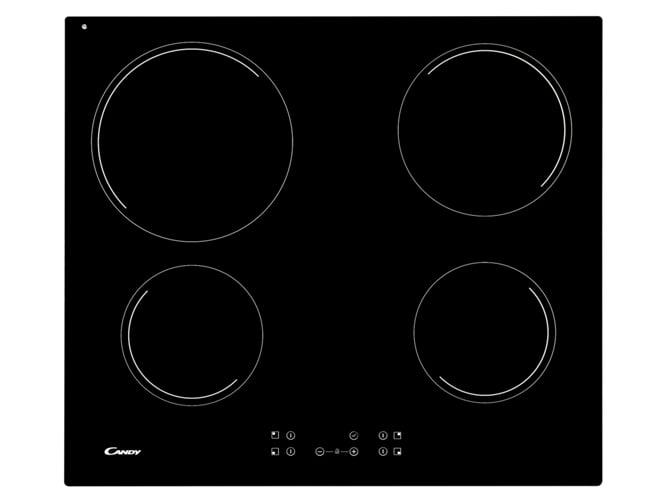 Placa de Vitrocerámica CANDY CC 64 CH (Eléctrica - 59 cm - Negro)