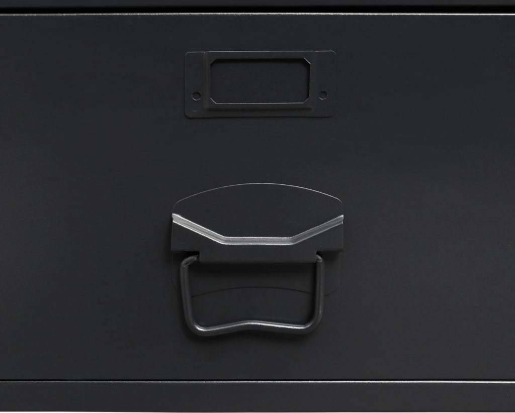 Vidaxl Armario 90x40x180 cm negro estilo industrial almacenaje orden guardarropa metal