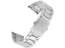 Correa Reloj Acero Inoxidable Plateada Estilo Clásico Material Hebilla Desplegable Unisex Diario Tamaño