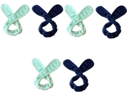 Set De 6 Diademas De Felpa Flexible, Accesorios Para El Cabello De Color Verde Para Maquillaje Y Cuidado De La Piel.