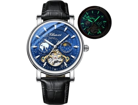 VEANXIN Reloj mecánico automático impermeable para hombre-Negro