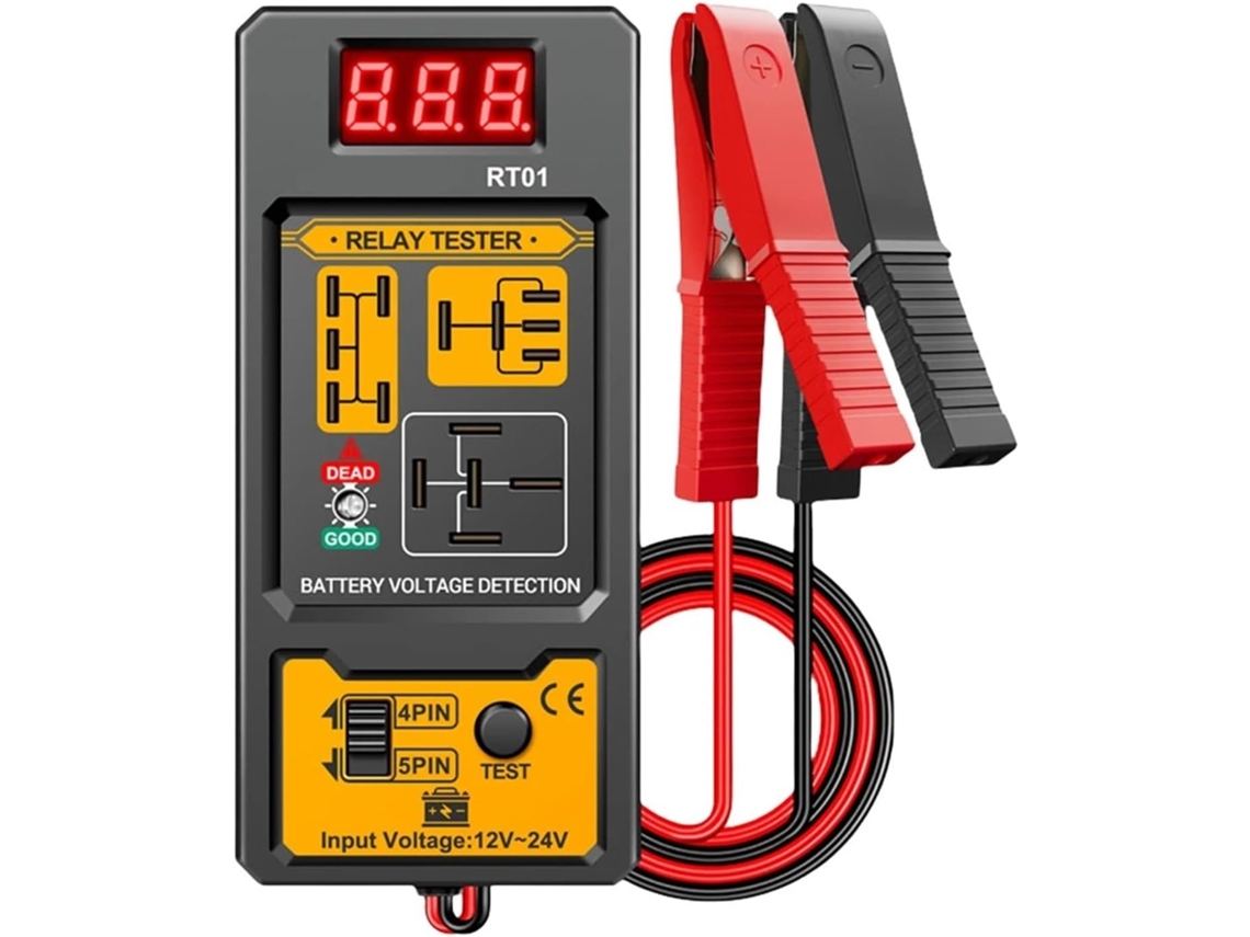 Rt01 Probador De Relés Para Automóviles De 11-25 V, Detector De Voltaje De Batería De Automóvil