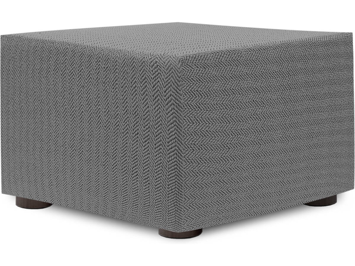 Funda de Puf EYSA Premium Jaz Tejido Multielástico (100 x 100 x 65 cm - Poliéster y Algodón - Gris)