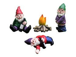Juego De 4 Gnomos De Jardín En Miniatura Para Decoración De Exteriores Y Micro Paisajes.