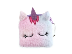 Lindo bolso de mano de unicornio de peluche, bolso de hombro de peluche con estampado de arcoíris y tie-dye, lindo y peludo bolso cruzado de unicornio