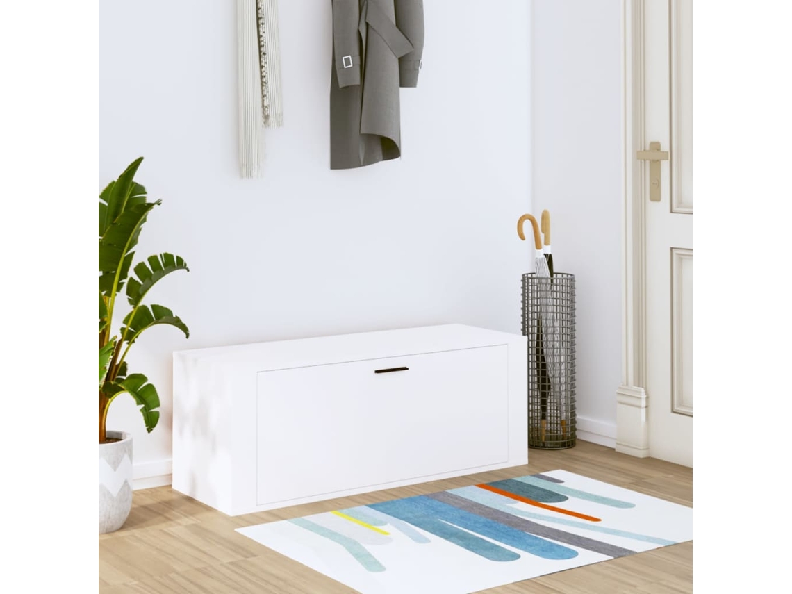 Zapatero Organizador de Pared 100X35X38 Cm Derivados de Madera Blanco