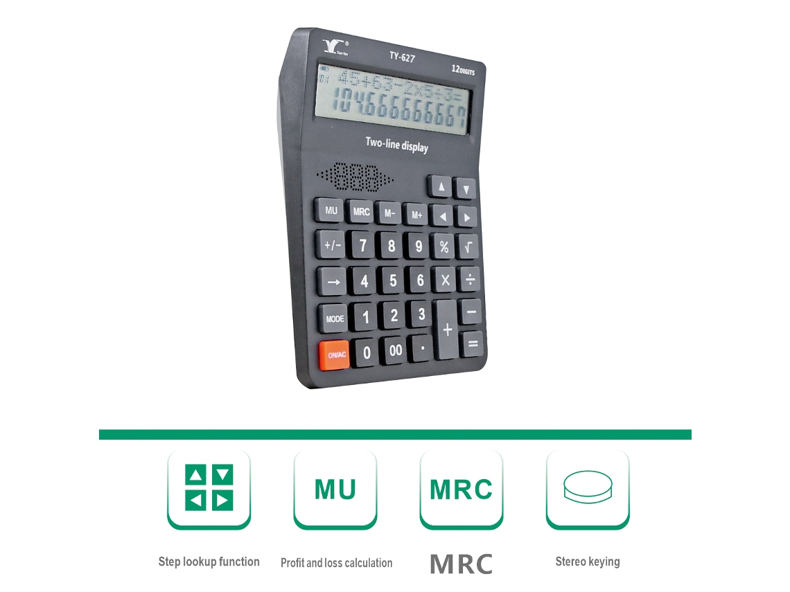 Calculadora De Escritorio De 12 Dígitos Con Gran Pantalla Lcd, Botones Grandes, Alimentación Solar Y Por Batería, Ideal Para La Escuela, La Oficina, El Hogar, Estudiantes Y Contadores.