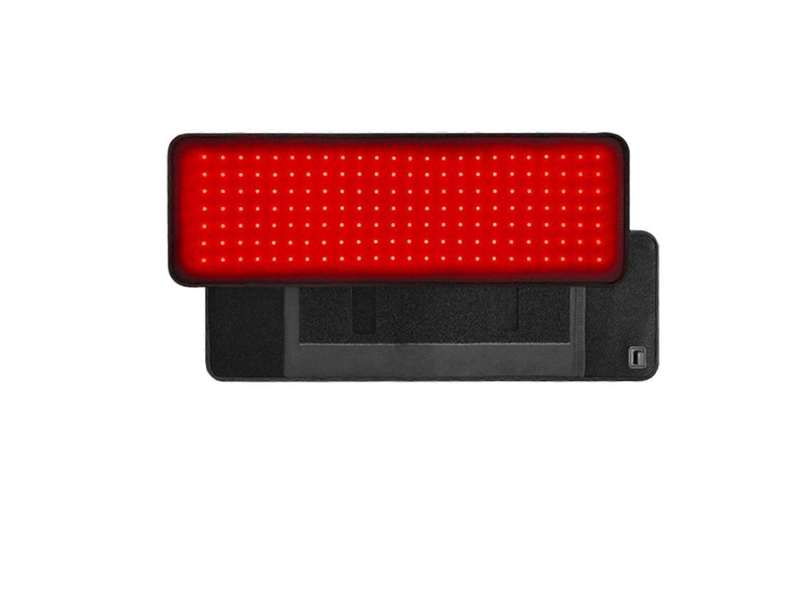 Colchoneta terapéutica con 168 luces LED rojas, dispositivo infrarrojo para aliviar el dolor muscular de espalda.