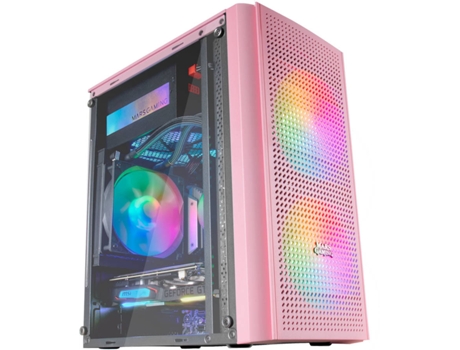 Caja PC MARS GAMING MC300P (Mini ATX Tower - Rosa)