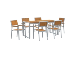 Maison Exclusive - Conjunto De Comedor De Jardín 7 Pcs Gris