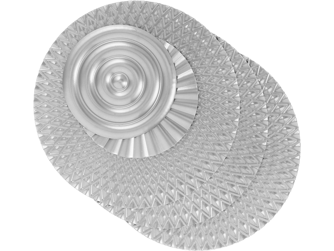 Juego de 5 piezas redondas de metal plateado para decoración de pared con relieve solar. SFUSHOS