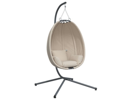 Silla Colgante Huevo VIDAXL Beige Tela