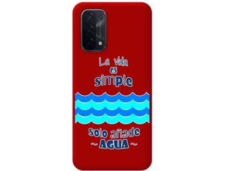Carcasa Oppo A54 5G / A74 5G TUMUNDOSMARTPHONE Agua Rojo