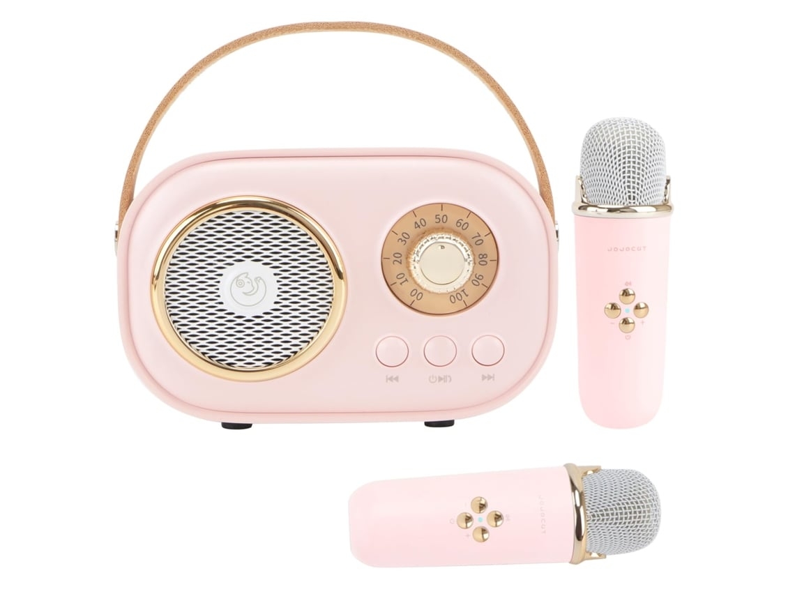 Mini Máquina De Karaoke Infantil Altavoz Bluetooth Portátil Con 2 Micrófonos Inalámbricos Juguetes De Regalo Para Niños Y Niñas C Yemaesre
