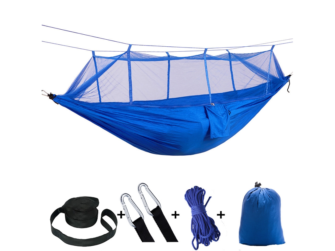 Hamaca De Descanso Chrui Con Mosquitera, 260 X 140 Cm (azul)