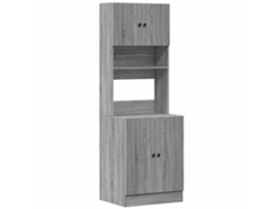 Gabinete de cocina exclusivo de madera gris de Sonoma Maison