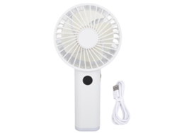 Ventilador portátil recargable por USB con 100 velocidades y luz nocturna - Blanco