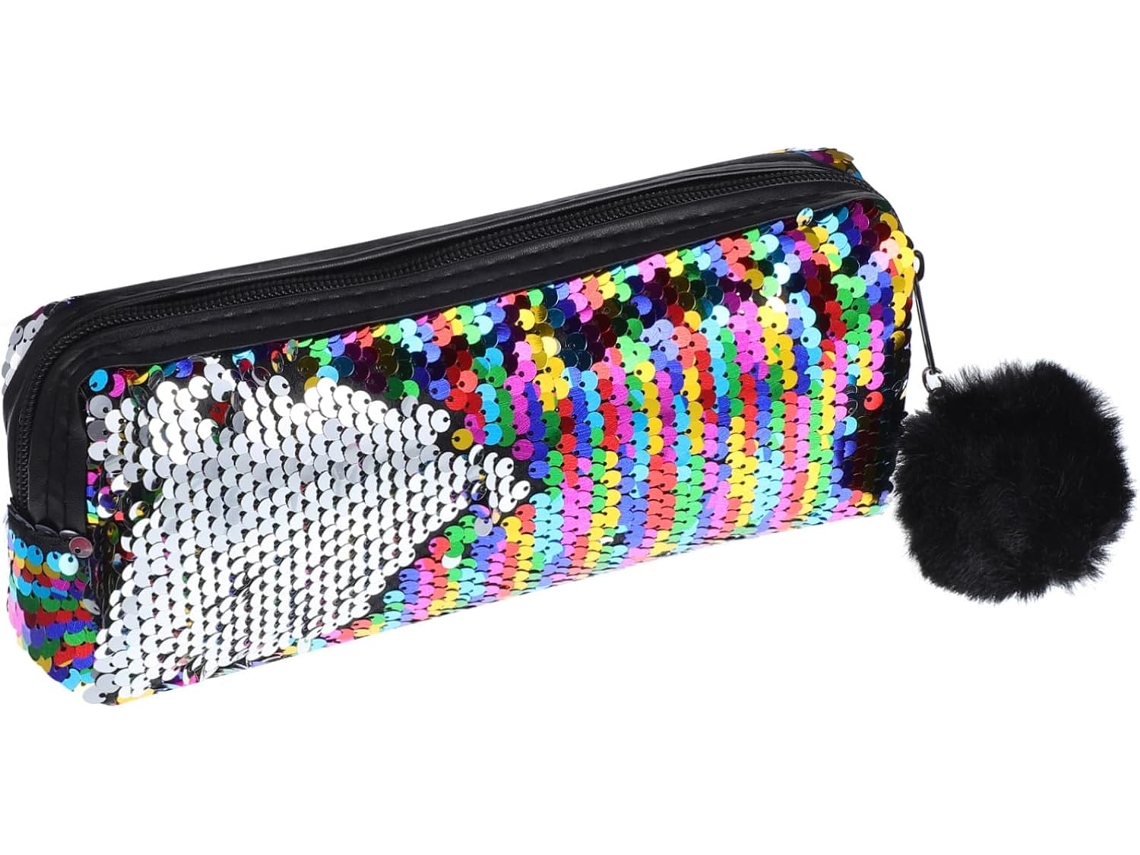 Estuche Para Lápices Con Lentejuelas, Neceser Pequeño Y Bonito, Estuche Con Cremallera Para Viajes.