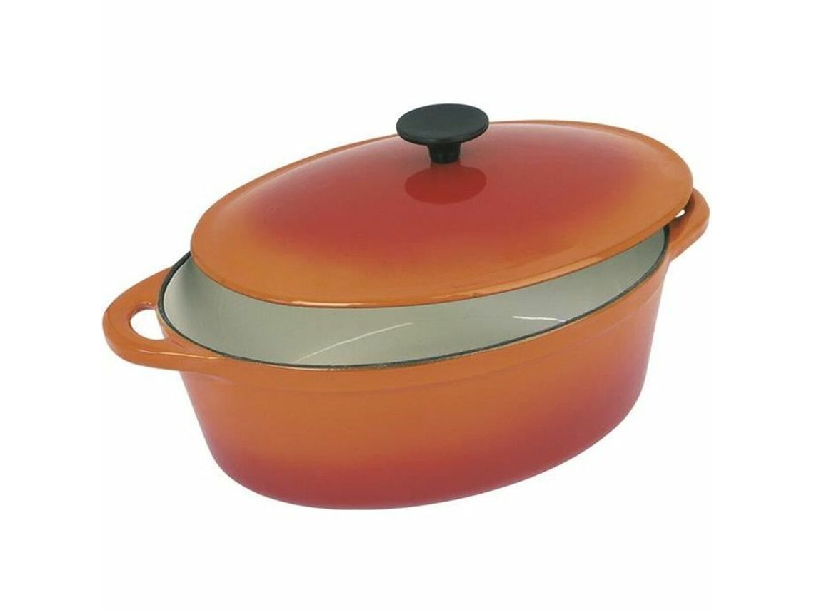 Cazuela Crealys Naranja 9 L Ø 37 cm Acero Esmaltado