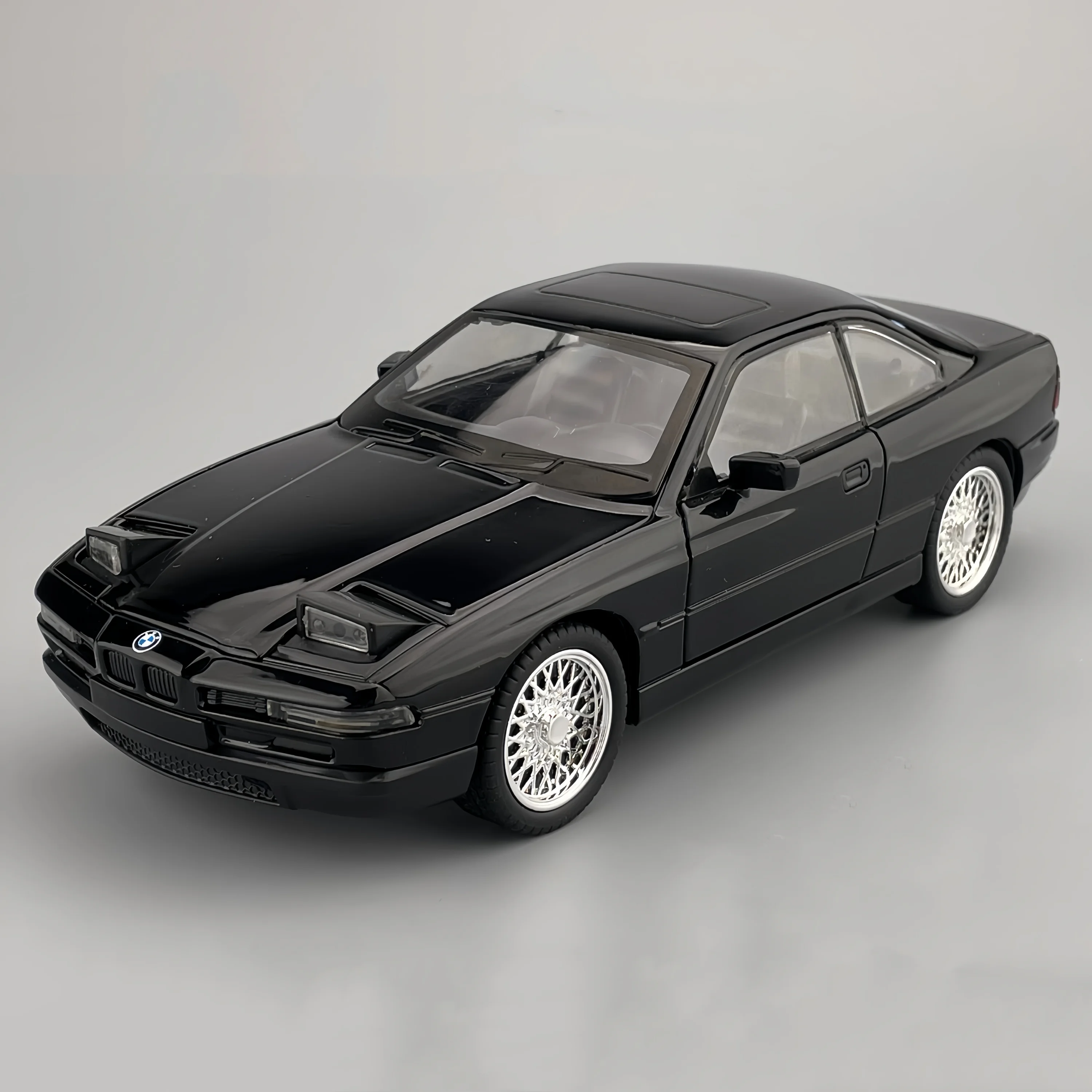 (negro) Modelo De Coche De Juguete A Escala 1:24 De Aleación Fundida A Presión Con Sonido Y Función De Retroceso