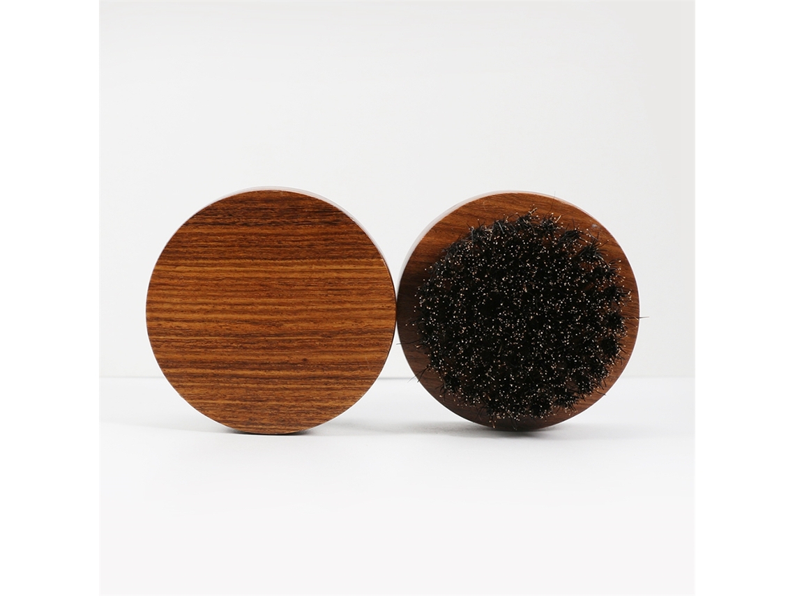 Kit De Cuidado De Barba Y Bigote Cepillo De Faggio Color Madera Para Afeitado Y Limpieza