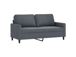 Sofá de 2 plazas de terciopelo gris oscuro VIDAXL (140 cm)